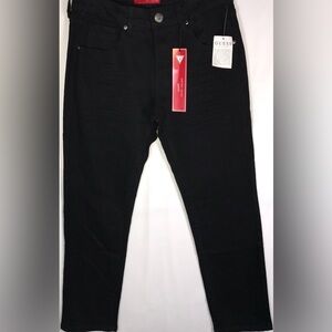 Guess mens low rise straight leg Vermont Slim Tapered Black Jeans size 30x30